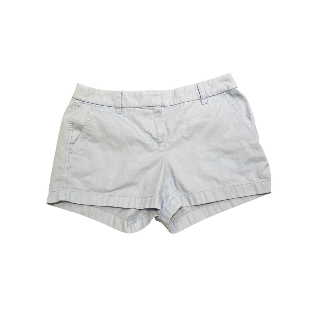 J.Crew Women's Size‎ 6 Light Blue Chino Shorts Casual Cotton Blend Summer
